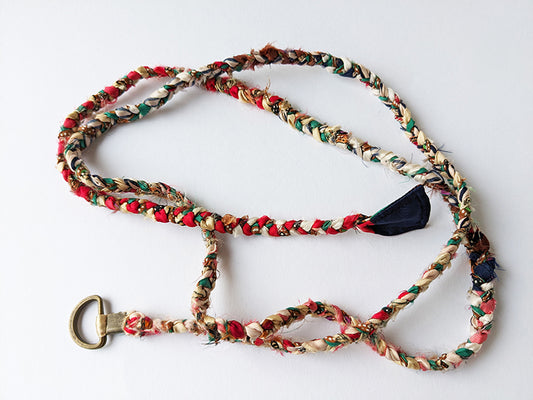 レトロスカーフ三つ編みベルト no.3